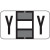 Jeter 7200 Series Labels Letter Y 500/Roll