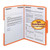 Smead Fastener File Folder, 2 Fasteners, Reinforced 1/3-Cut Tab, Letter Size, Orange, 50/Box