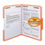 Smead Fastener File Folder, 2 Fasteners, Reinforced 1/3-Cut Tab, Letter Size, Orange, 50/Box