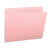 Smead Straight-Cut File Folders, Letter Size, Reinforced Tab, No Fasteners, 11pt Pink, 100/Box