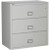 Light Gray Phoenix 3-Drawer Lateral File Cabinet, 38 inches wide, 1-hour fireproof protection