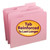 Smead File Folder, Reinforced 1/3-Cut Tab, Letter Size, Pink (12634)
