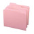 Smead Colored File Folders, Letter Size, 1/3-Cut Tab, No Fastener, 11pt Pink, 100/Box