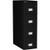 Phoenix LGL4W25 4-Drawer Fireproof File Cabinet, Legal Size - Black, drawer open (angled view)