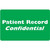 HIPAA Compliant Labels, Patient Record Confidential, 4 x 2-1/2, Green/White, 100/Roll (MAP256)