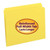 Smead Straight-Cut File Folders, Letter Size, Reinforced Tab, No Fasteners, 11pt Yellow, 100/Box