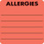 Allergy Labels, Allergies, 2 x 2, Fl. Red, 250/RL (MAP3220)