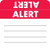 Alert Labels 2 x 2 White Red 250 Roll