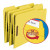 Smead 100% Recycled Folders, Letter Size, 1/3-Cut Reinforced Tab, 2 Fasteners, Yellow, 50/Box