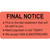 Billing/Collection Labels Final Notice (MAP4830)