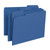 Smead Colored File Folders, Letter Size, 1/3-Cut Tab, No Fastener, 11pt Navy, 100/Box