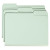 Smead Pressboard Folders, Letter Size, Gray/Green, 2" Expansion, 1/3-Cut Tab, 25/Box