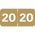 Medical Arts Press Year Labels, 2020, Light Brown, 3/4 x 1 1/2, 500/RL (MJYM-20)