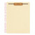 Letter-size self-adhesive manila file folder divider with 2-inch top fastener and peel-off adhesive liner.