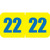 POS Year Labels, 2022, Yellow, 1-1/2 x 3/4 (PBYV-22)