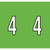 Kardex Numeric Labels, PSF-138 Series, Number 4, 1-1/2 x 1-1/4, Green, 500/RL