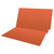Colored Folders, End Tab, Legal Size, 3/4" Exp, No Fasteners, 14pt Orange, 50/Box