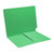 Colored End Tab Folders, Letter, 1/2 Pocket Inside Front, 11pt Green, 50/Bx