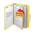 Smead Classification File Folder, 2 Divider, 2" Exp, Letter Size, Yellow, 10/Box