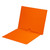 End Tab Pocket Folders, Full Inside Pocket, Letter, No Fastener, Orange, 50/Box