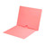 End Tab Pocket Folders, Full Inside Pocket, Letter, No Fastener, Pink, 50/Box