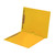End Tab Pocket Folders, Full Inside Pocket, Letter, Two Fasteners, Yellow, 50/Box