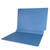 Colored End Tab Folders, 1-1/2 Expansion, Letter Size, Blue, 50/Bx