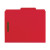 Smead 100% Recycled Pressboard Classification Folder, 2 Dividers, 2" Exp, Letter Size, Bright Red, 10/Box
