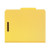 Smead 100% Recycled Pressboard Classification Folder, 2 Dividers, 2" Exp, Letter Size, Yellow, 10/Box