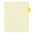 Chart Dividers, Side Tab, Position 2, Correspondence, Lt Yellow, 100/Box