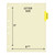 Chart Dividers, Side Tab, Position 2, Correspondence, Lt Yellow, 100/Box