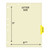 Chart Dividers, Side Tab, Position 4, X-Ray/EKG, Lt Yellow, 100/Box