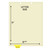 Chart Dividers, Bottom Tab, Position 2, Correspondence, Lt Yellow, 100/Box