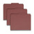 Smead SafeSHIELD Pressboard Classification Folders, 3 Dividers, Letter Size, Red, 10/Box
