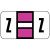 Safeguard Alpha Labels, 514-Series, 15/16 H x 1 5/8 W, Letter Z, Purple, 500/Roll (SGAM-Z)