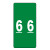 Smead Numeric Labels, LCC-Series, 2 H x 1 W, Number 6, Green, 250/Roll