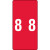 Smead Numeric Labels, LCC-Series, 2 H x 1 W, Number 8, Red, 250/Roll