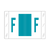 Tab Alpha Code Labels Letter F Blue 14106