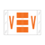 Tab Alpha Code Labels Letter V Dark Orange 14122