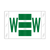 Tab Alpha Code Labels Letter W Dark Green 14123