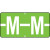 Tab Products Alphabetic Labels Letter M Light Green TBAV-M