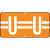 Tab Products Alphabetic Labels Letter U Light Orange TBAV-U