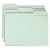 Smead Pressboard File Folder with 2 SafeSHIELD Fasteners, 1/3-Cut Tab, 1" Exp, Letter Size, Gray/Green, 25/Box