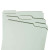 Smead Pressboard File Folder with 2 SafeSHIELD Fasteners, 1/3-Cut Tab, 2" Exp, Letter Size, Gray/Green, 25/Box