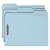 Smead 100% Recycled Pressboard Fastener File Folder, 1/3-Cut Tab, 1" Exp, Letter Size, Blue, 25/Box