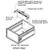 Set of 4 Follower Blocker for Letter-Size File Cabinets