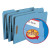 Smead Fastener File Folders, 2 Fasteners, Reinforced 1/3-Cut Tab, Legal Size, Blue, 50/Box