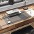 23.6" x 13.7"  Vegan Leather Desk Pad, Charcoal, Desktop