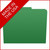 File Folders, Letter Size, Green, 1/3-Cut Tab, 2 Fasteners (S-30503-GRN-13) - Made in USA