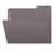 File Folders, Letter Size, Gray, 1/3-Cut Tab, 2 Fasteners (S-30503-GRY-13) - Right Tab